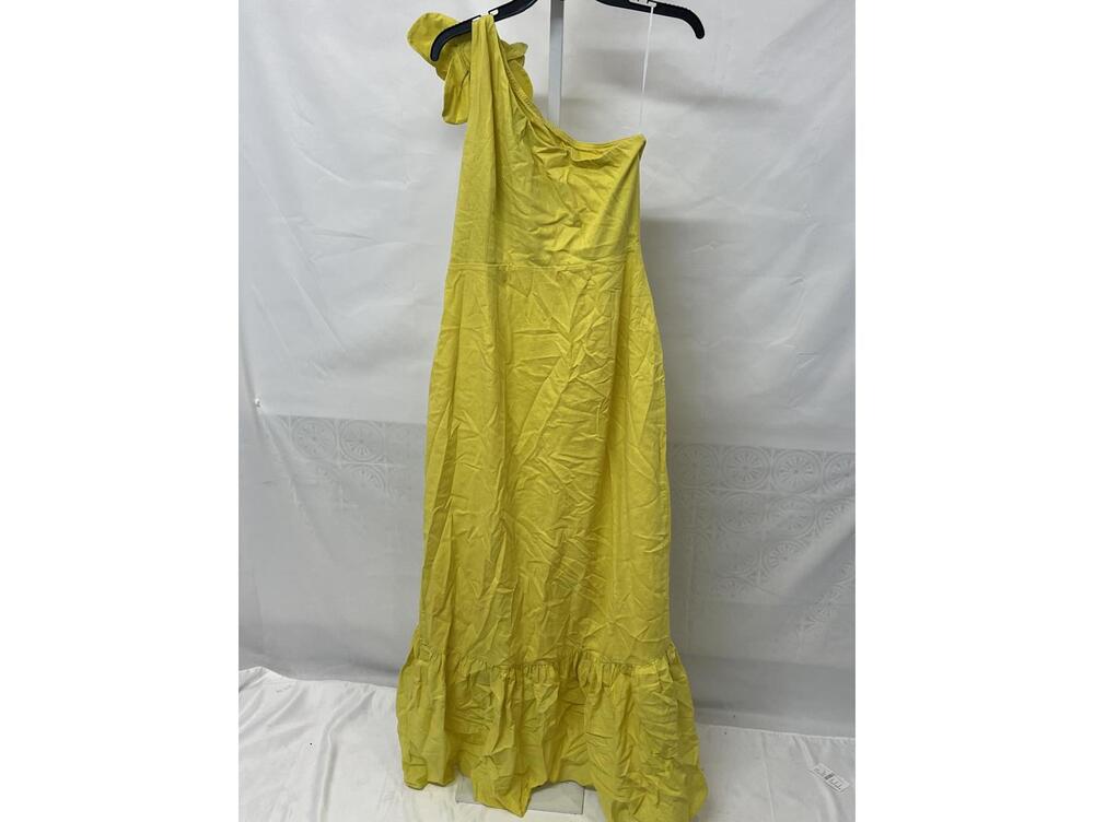 Yumi Kim Rocky Dress in Chartreuse Linen XL - Picture 4 of 8